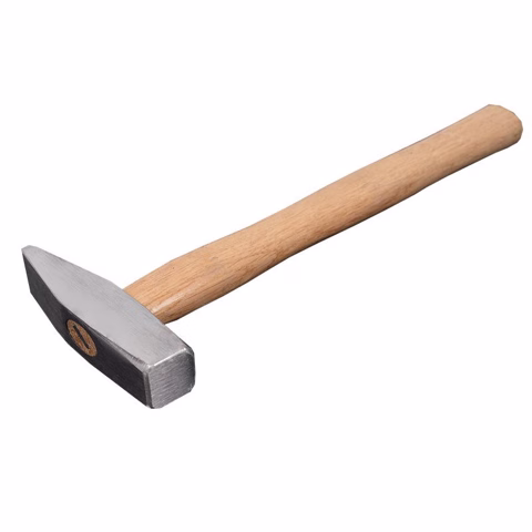 Reference photograph of a steel hammer with a wooden handle