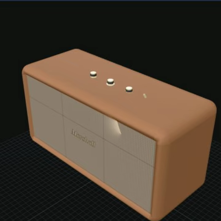 Agent mode multi-reference Three.js Marshall speaker result
